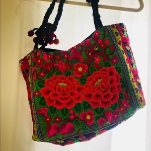 Fun embroidered purse brand new never used